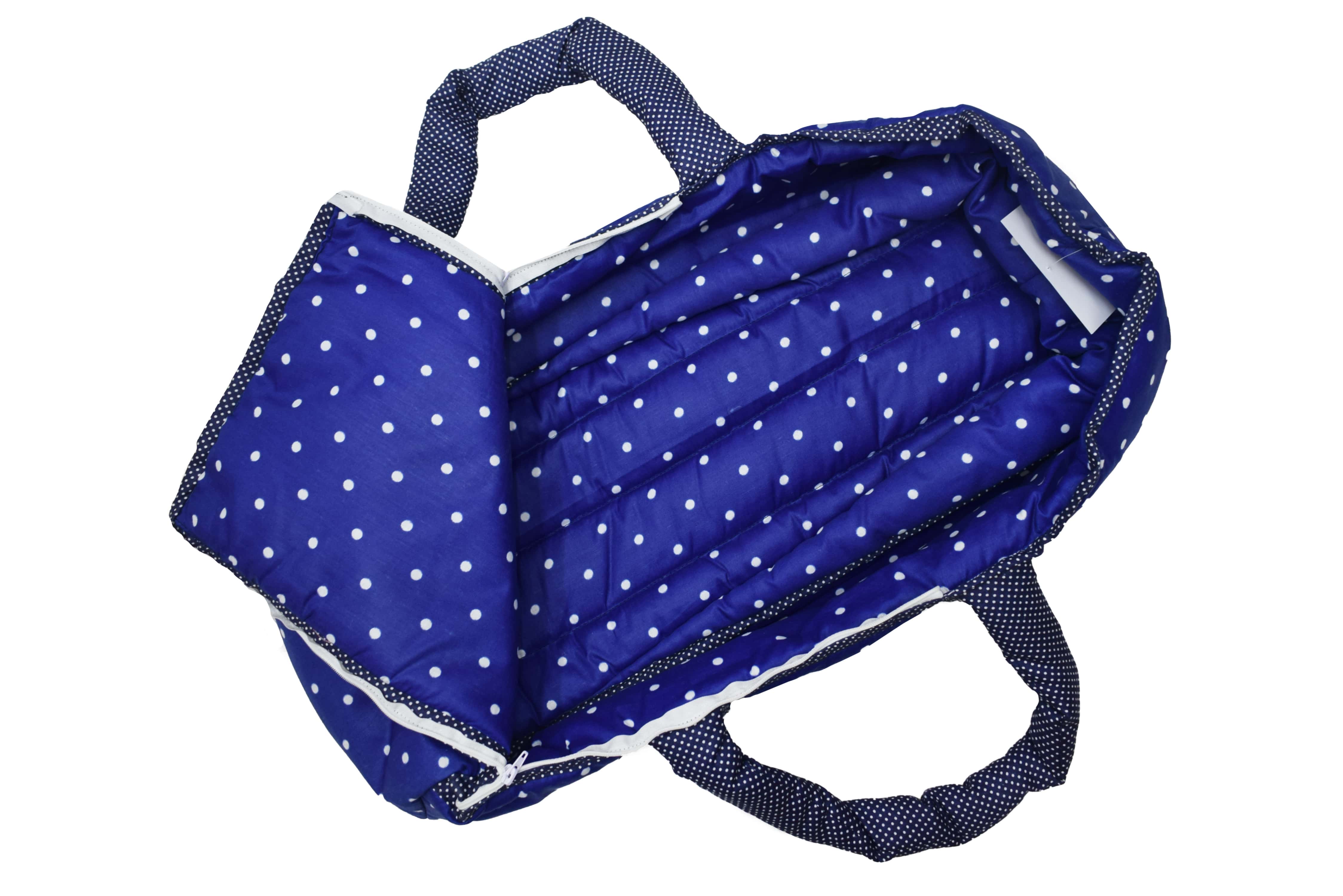 Royal Blue Polka Dots Carry Crib