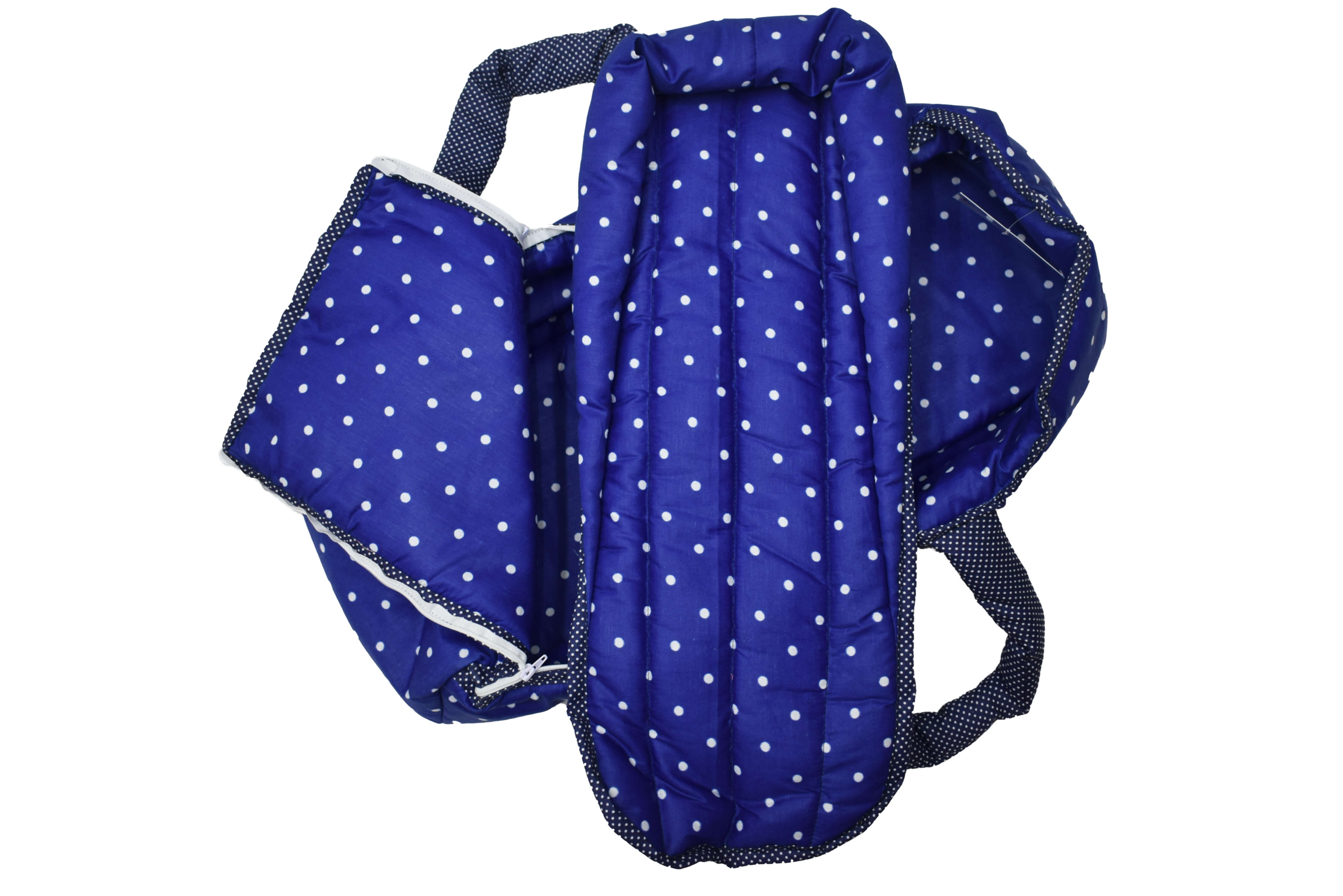 Royal Blue Polka Dots Carry Crib