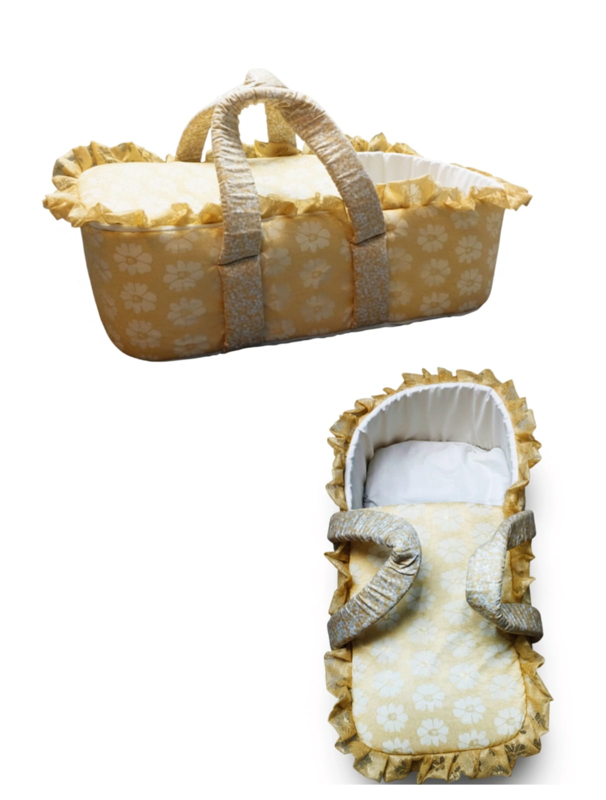 creem +white flowers moses baskit