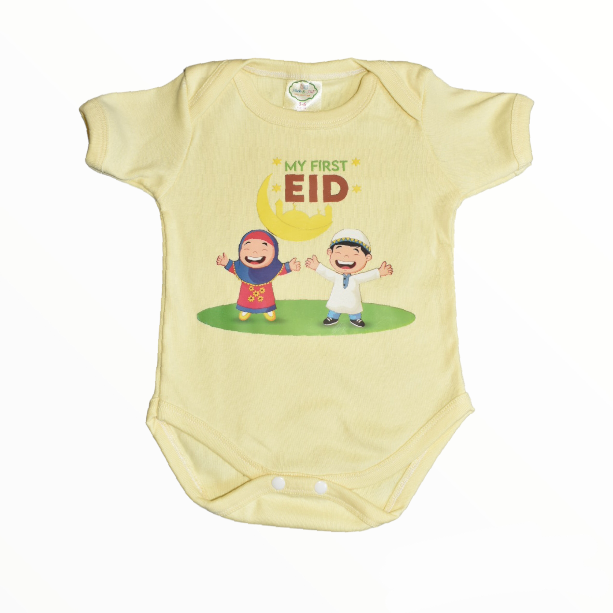 First Eid Mubarak Romper with Fancy Booties