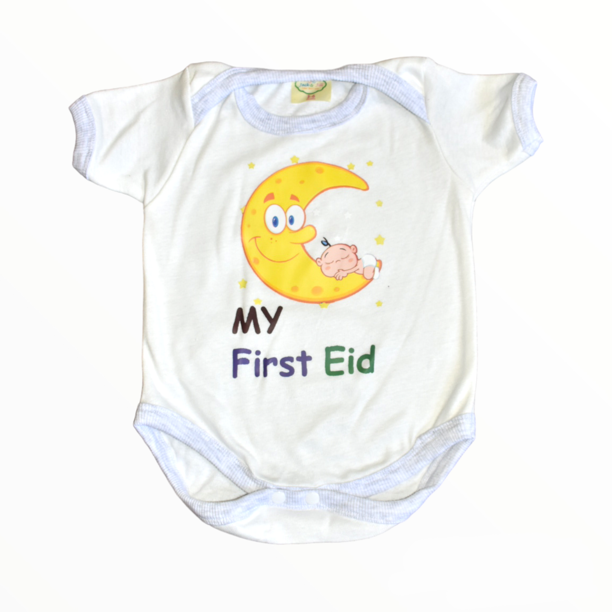 Baby moon first Eid romper with fancy booties