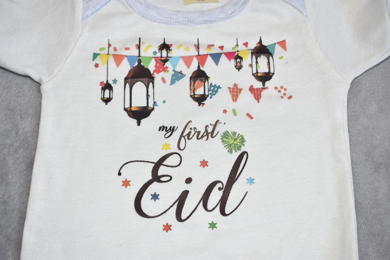 First Eid Lantern Romper with Fancy booties