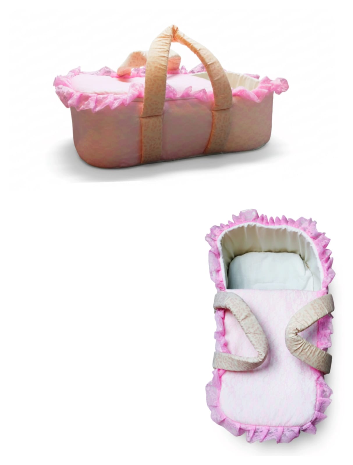 baby pink moses baskit