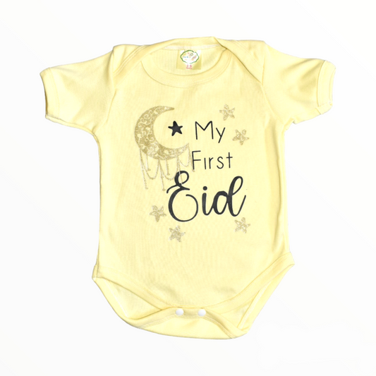 First Eid Moon Romper with Fancy Booties