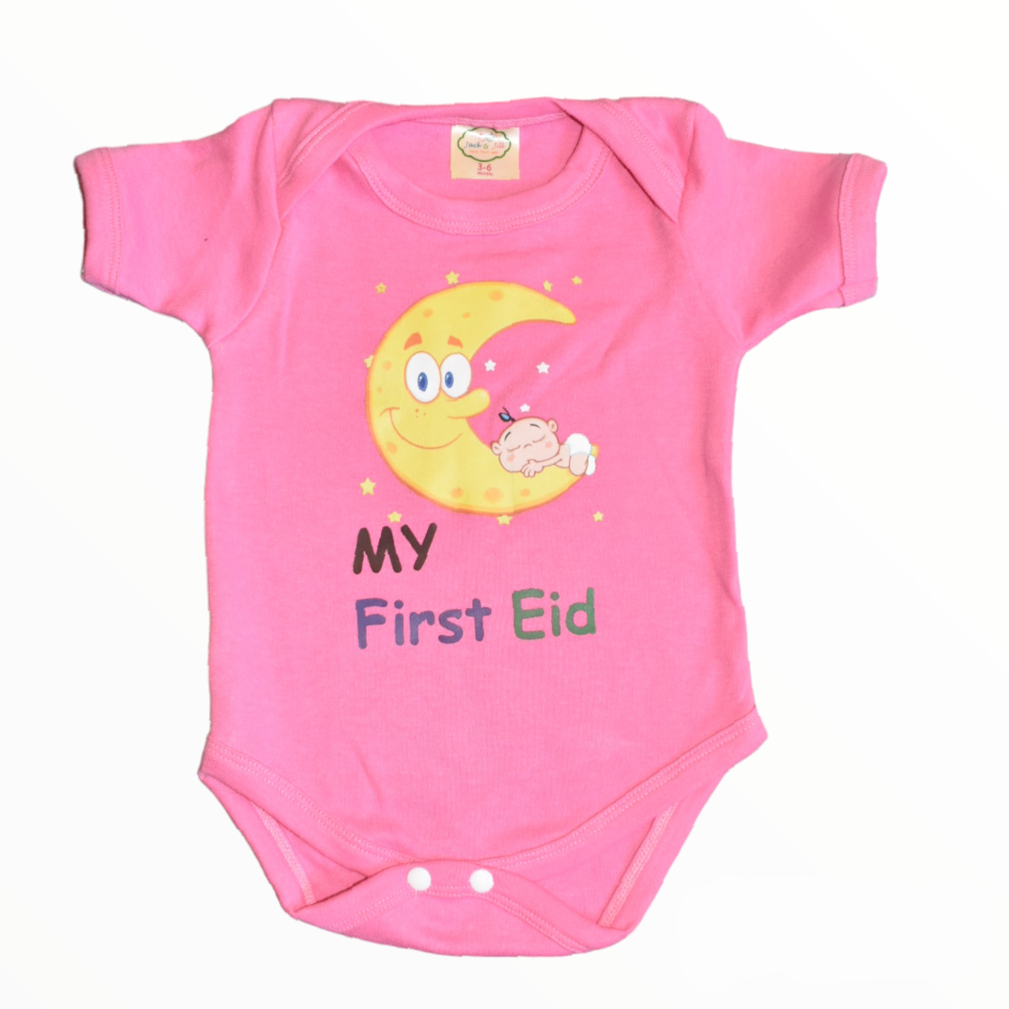 Baby moon first Eid romper with fancy booties