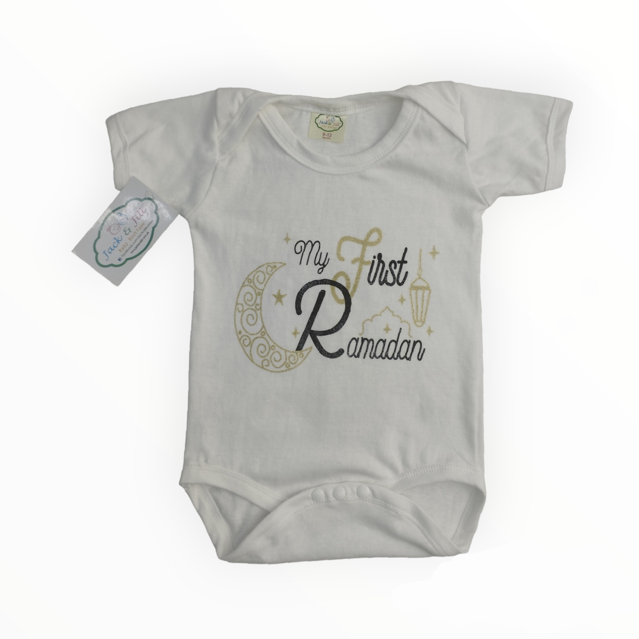 White My First Ramzan romper