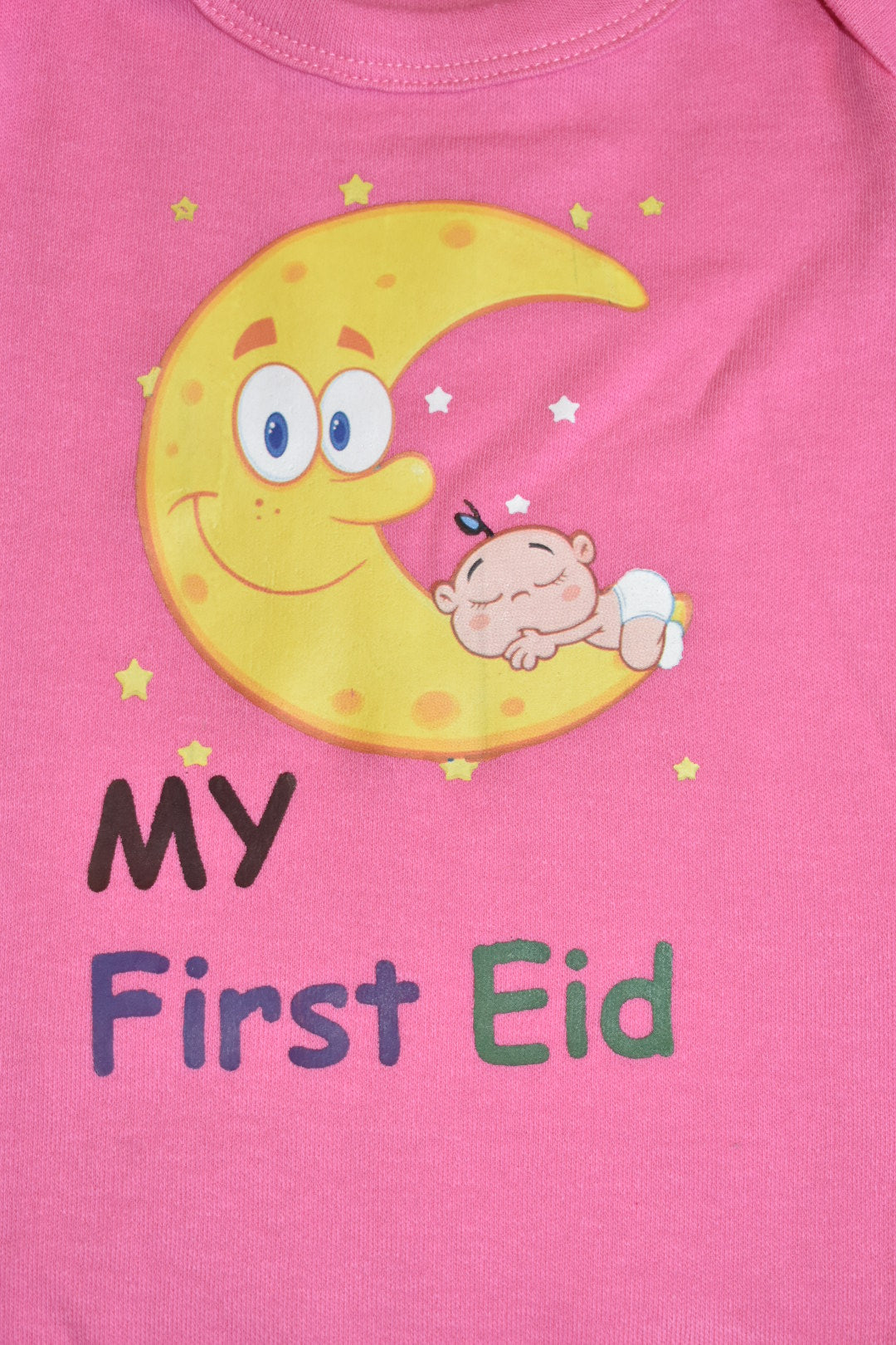 Baby moon first Eid romper with fancy booties